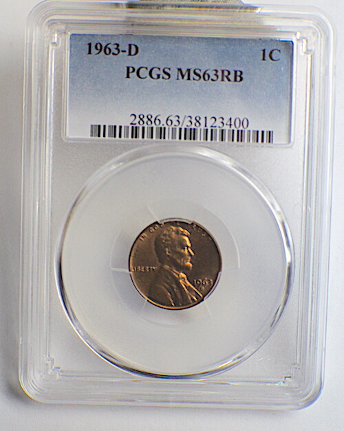 1963 D PCGS MS 63 RB LINCOLN MEMORIAL PENNY 1C | eBay