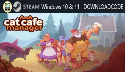 NEU PC Computer Spiel Cat Cafe Manager für Windows 10 11 STEAM Download Code Key