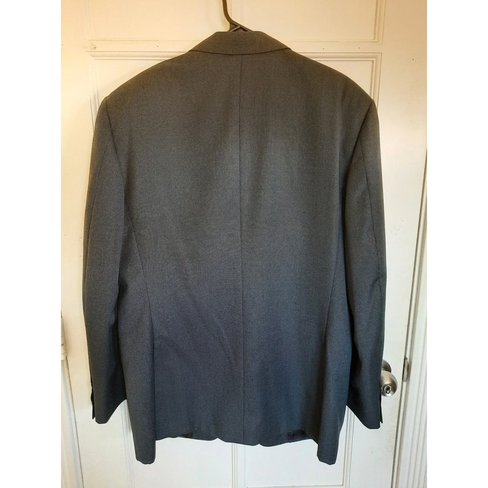 Abrigo Blazer Deportivo Canali 52R Lana Pura Pecho Único Hecho en Italia Negro Foto 4 de 4