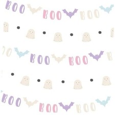 Halloween Banners Pastel Bat Boo Ghost Garlands Photo Booth Backdrop Photo