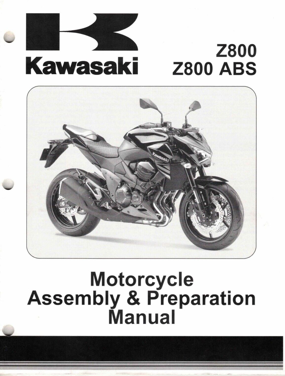 OEM Genuine Kawasaki New Bike Service/Assembly Manual Z800 ZR800