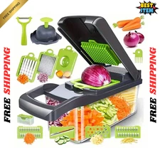 16 in 1 Vegetable Chopper & Spiralizer with Food Container Home & Kitchen Tools