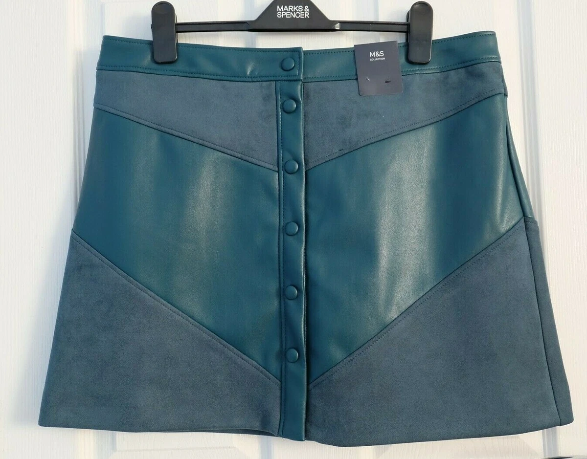 Navy blue 2025 leather skirt uk