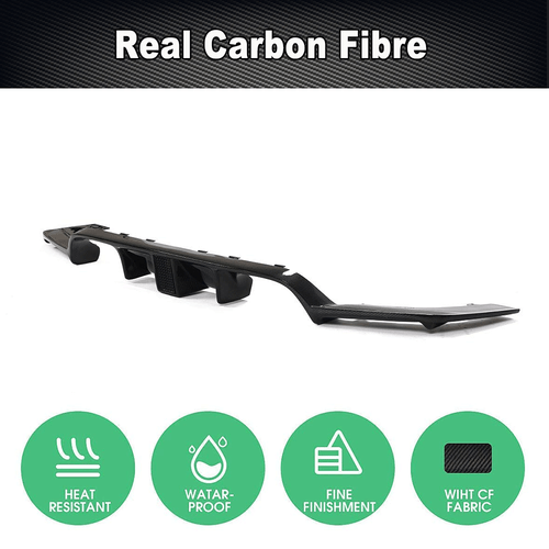 Difusor de carbono difusor trasero faldón trasero se adapta a BMW F80 M3 F82 F83 M4 2014-19 - Imagen 7 de 12
