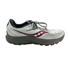 Womens 8 Saucony Omni 21 S10762-16 Gray Red Running Shoes Trainers Sneakers