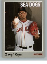 2019 Topps Heritage Minor League 55 Denyi Reyes - Portland Sea Dogs
