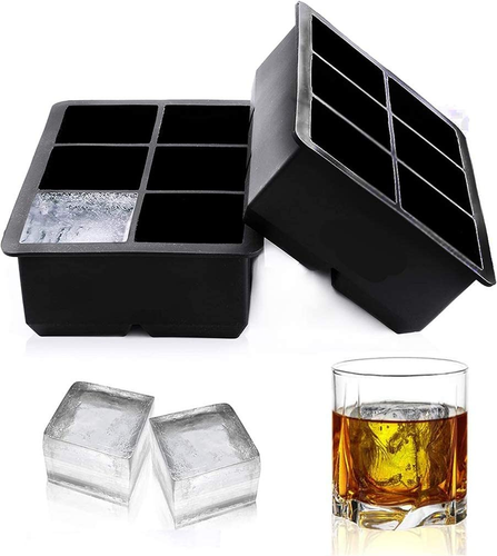 Ice Cube Trays Large Size Flexible 6 Cavity Ice Cube Square Molds for Whiskey... - Picture 8 of 8