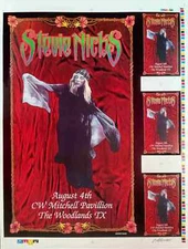 Stevie Nicks Poster RARE Original Uncut Proof MINT hand-signed Bob Masse COA