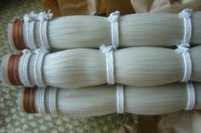 250g A  Soft White Horse Tail Hair. Good Cello/Violin bow hairs, Real Horsehair