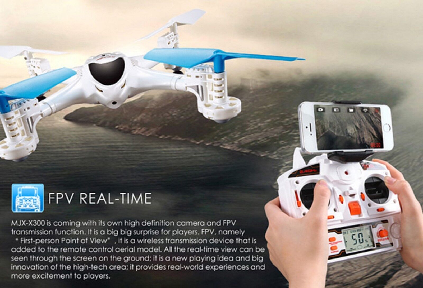 Genuine MJX X300C 2.4G FPV Drone Camera Quadcopter Plane IR RC | eBay