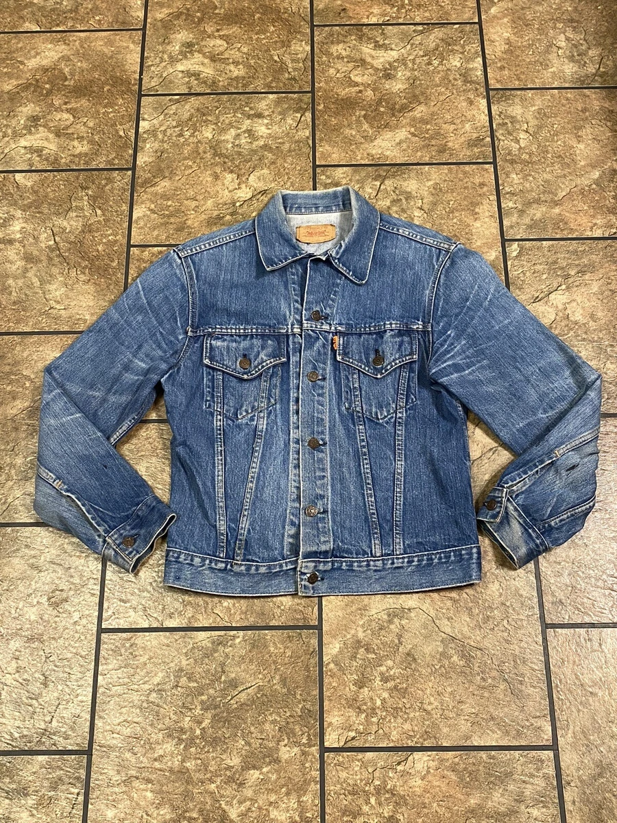 Vintage 70’s Levis 70505-0217 Type III Raw Denim Trucker Jacket Size 38