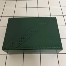 ROLEX Green Watch Box Case 68.00.2 Wood Leather Vintage #38