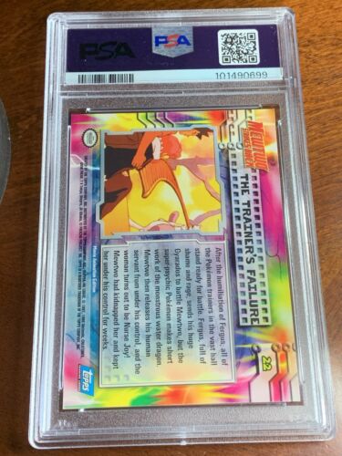 1999 Topps Pokemon Movie Edition #22 Trainer's Failure Rainbow Foil PSA 6 EX-MT - Foto 2 di 2