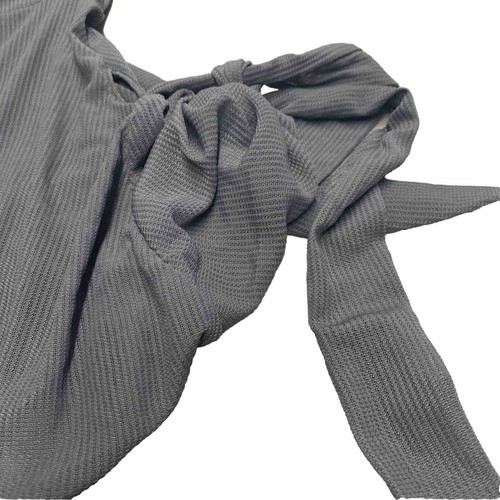 Woman’s Tankini Gray Padded Size Large Toe Knot On Side Mesh Swimwear Beach - 第 2/9 張圖片