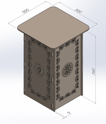 MDF Decorative Cube Archive DXF for CNC Router and Laser Cutting Party Woodwork