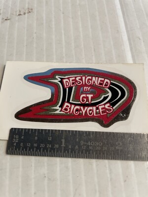 1 NOS Vintage Designed by Dyno BMX Decal Sticker GT BICYCLES freestyle