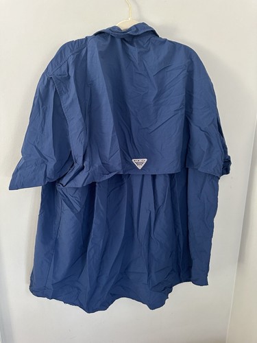 Men's 3XLT Navy Columbia PFG Shirt - Picture 5 of 7