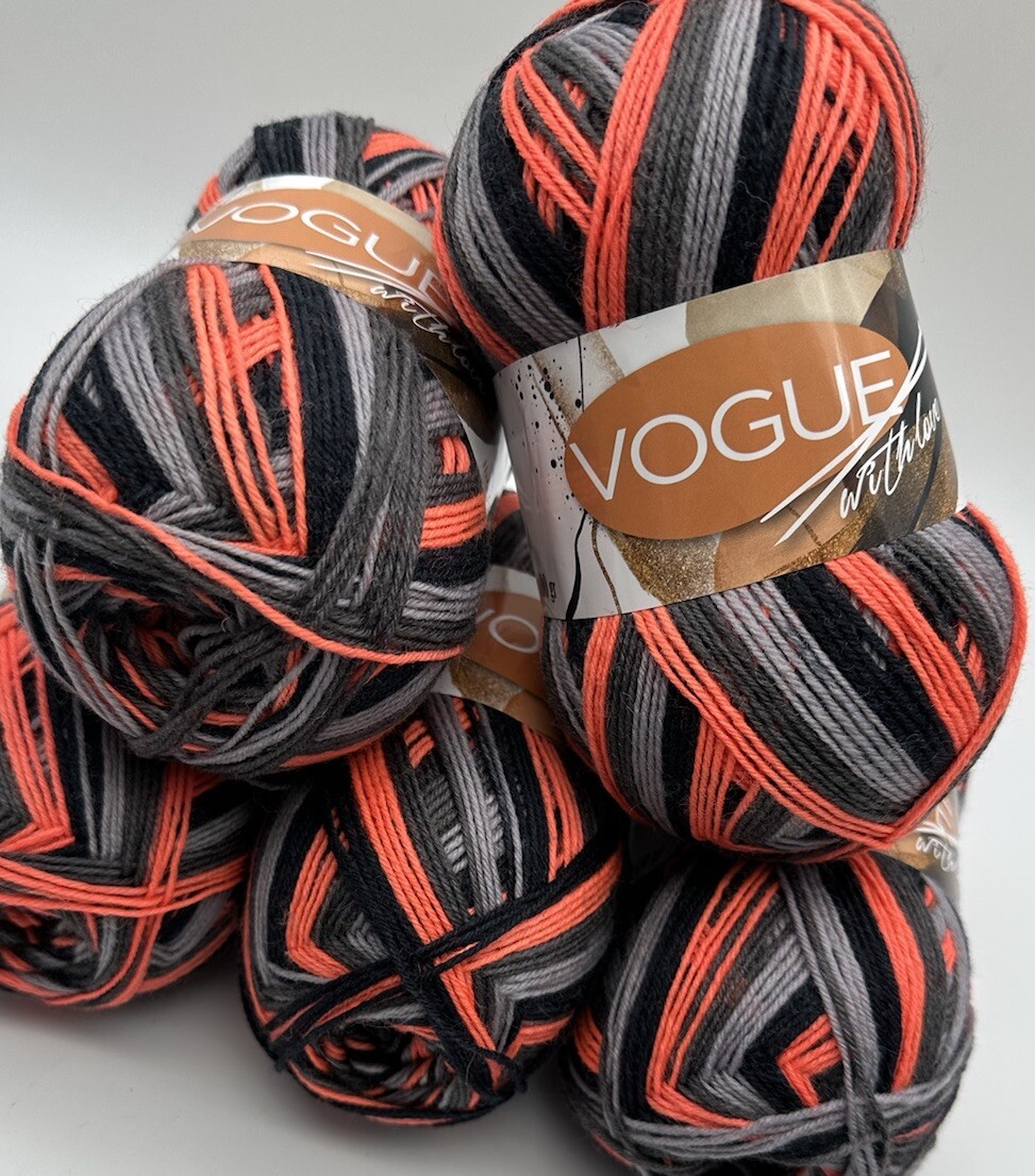 Vogue Variegated Wool Blend 4ply Knitting Crochet Yarn Wool 5x100g