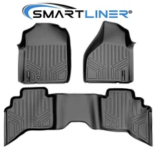 SMARTLINER Custom Fit Floor Mats 2 Row Liner 2002-2008 Dodge Ram 1500 Quad Cab
