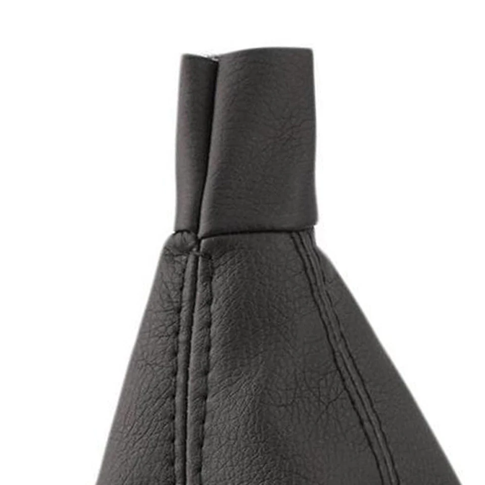 1Pc Car Gear Shift Stick Gaiter Boot Leather Dust-proof Cover Black Leather - Image 4 of 4