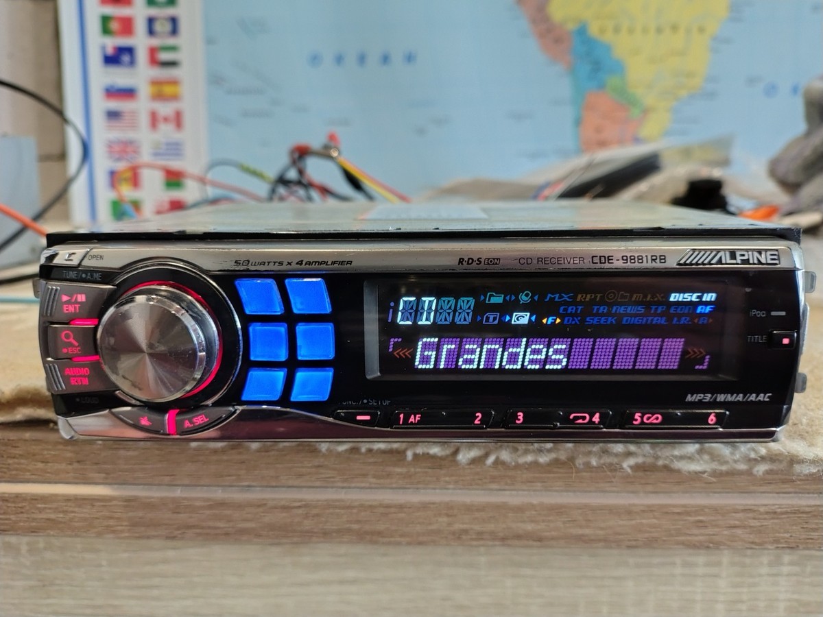 Alpine CDE-9881R BCar Stereo Mobile Media Receiver Fully Working