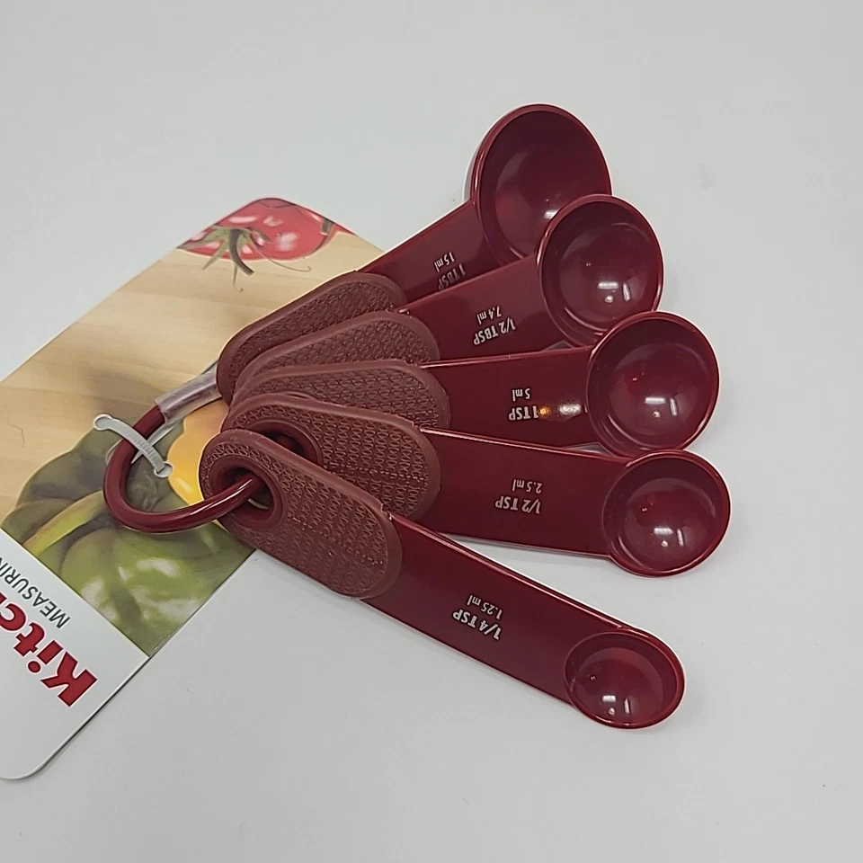 KitchenAid 5 Measuring Spoons Set Red - Image 2 of 3