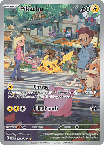 Pokemon Pikachu 173/165 Holo Illustration Rare 151 NM