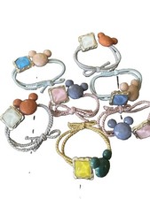 Lot Of 7 Small Hair Ties Girls Kids Ponytail Holders