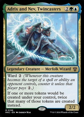 Adrix and Nev, Twincasters MTG Commander: Murders Karlov Manor Mythic NM x1
