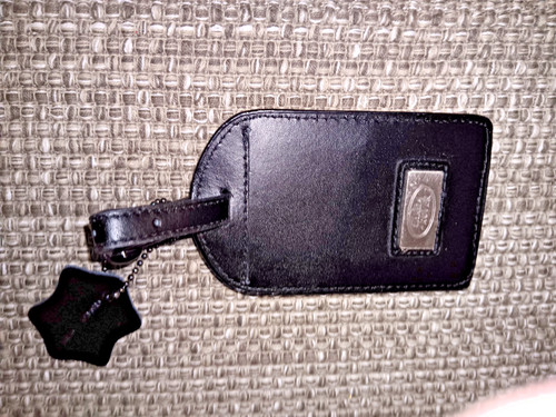 Land Rover Black Luggage Tag Key Chain Metal Logo See Condition Desc