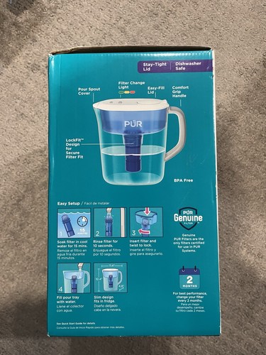 PUR Plus 11 Cup Pitcher Water Filtration System - Color Classic Blue - Picture 2 of 4