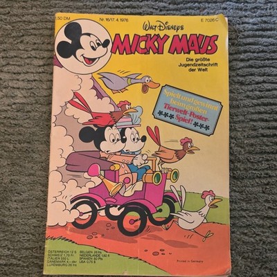 German Walt Disney's Micky Maus Mickey Mouse Comic Magazine Heft Nr. 16/17 1976
