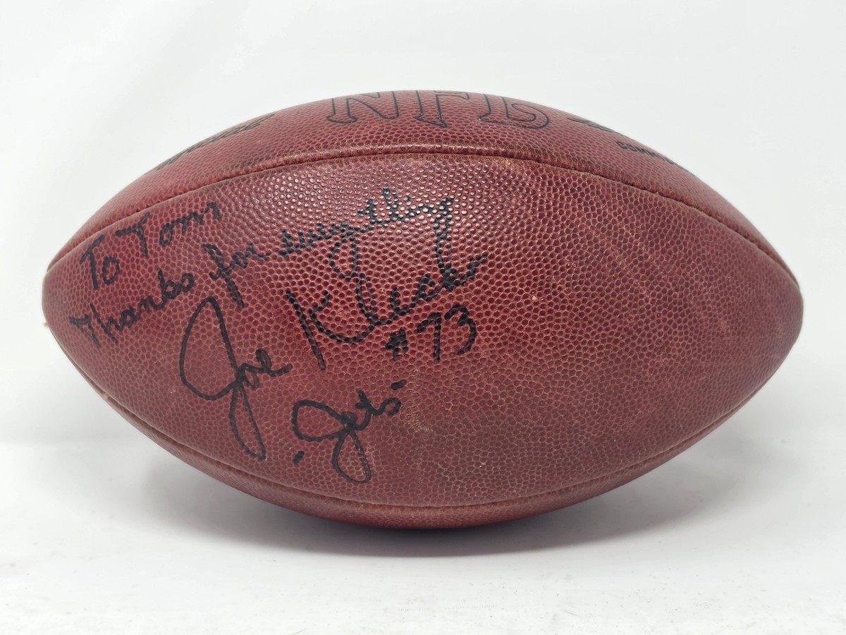 Vintage Joe Klecko Signed Jets NFL Football Wilson Official Pete