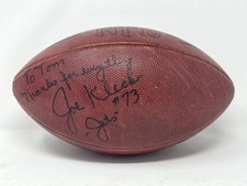 Vintage Joe Klecko Signed Jets NFL Football Wilson Official Pete Rozelle Era HOF