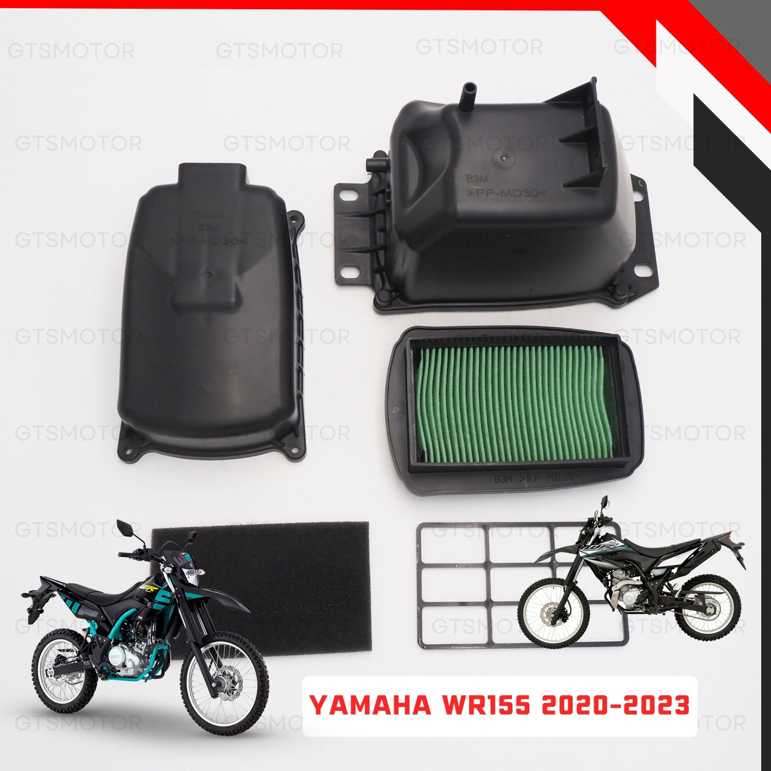 Fits Yamaha WR155 155cc 2020 - 23 Set Air Cleaner Filter Case