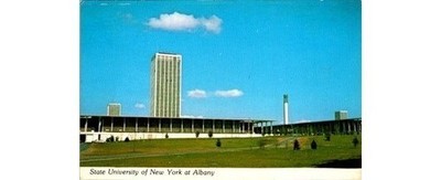 1976 SUNY Albany Campus Mohawk Quad Pavilions Plastichrome View Architecture