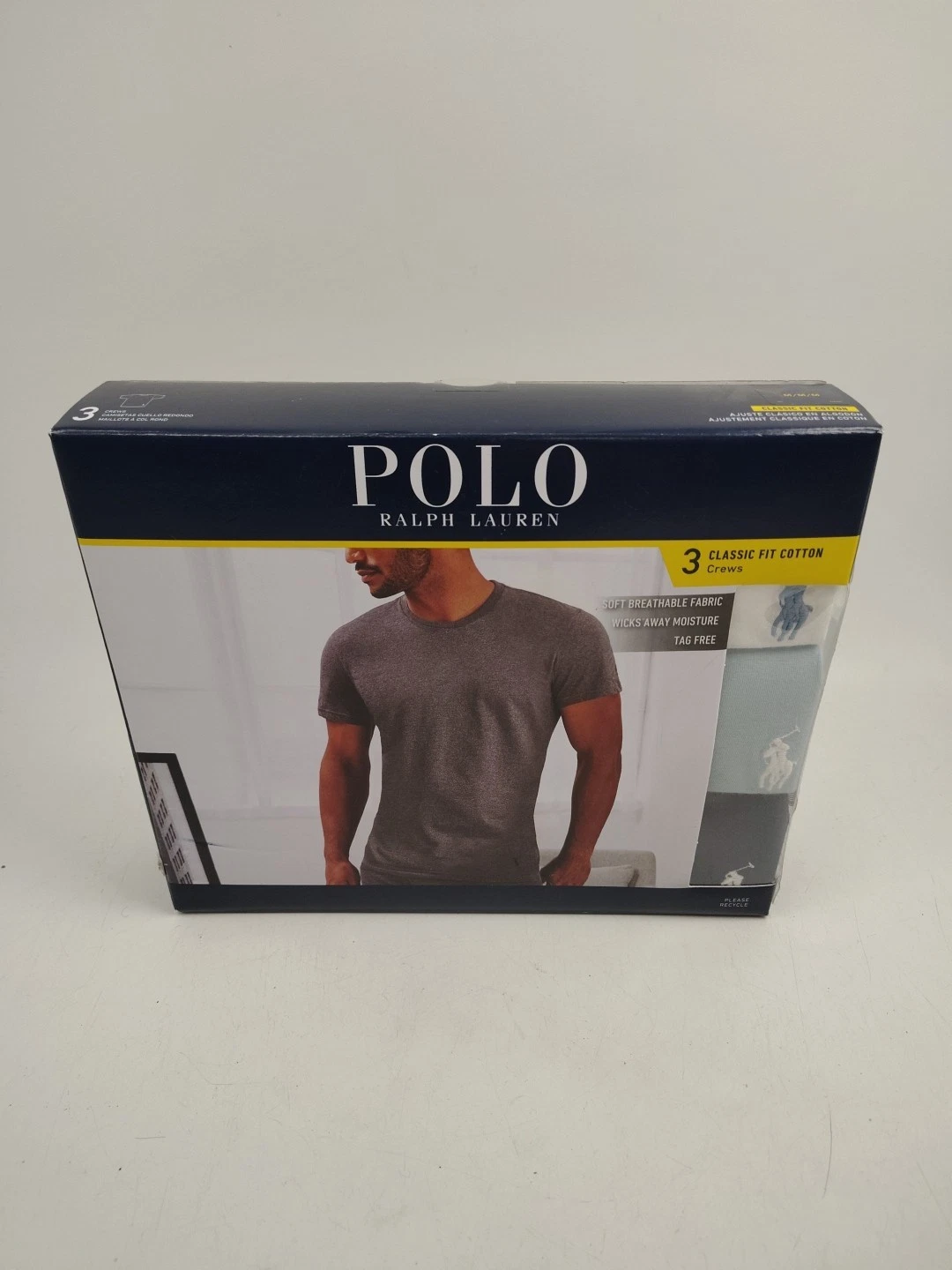 Polo Ralph Lauren Men’s 3-Pack Crewneck Undershirt Size Medium Classic Fit