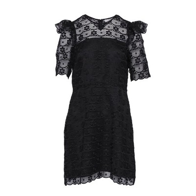 Sandro Paris Damen Kleid Gr. 40 FR / L kurzes Spitzenkleid SFPRO01324