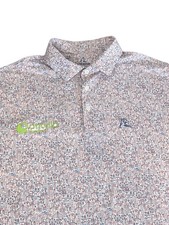 Rhoback The Big D Men's Short Sleeve Performance Polo Dallas Texas Large Logo
