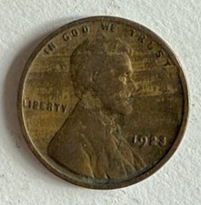 1923 Lincoln Wheat Error - Woody Improper Alloy Mix Error