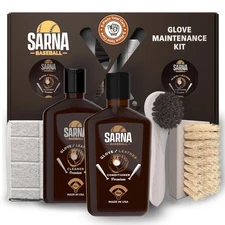 Sarna Glove Conditioner Kit – Cleaner Brushes & Cloth for Baseball Gear
