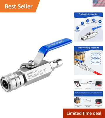 #ad Ball Valve Pressure Washer 3 8quot; Quick Connect Ball Valve for Power Washer Ho... $45.99
