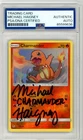 PSA Signed Michael Haigney Pokémon Charmander 7/68 Hidden Fates Reverse Holo