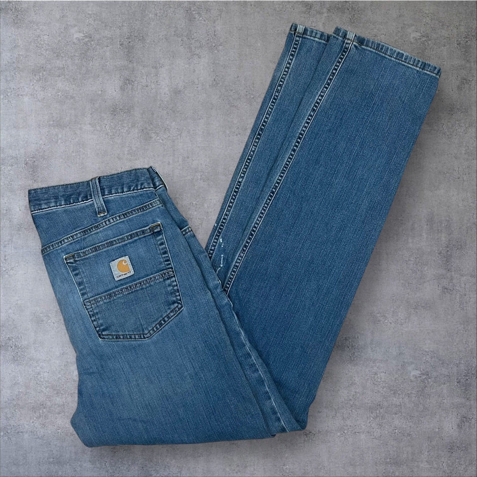 Vintage Y2K Carhartt carpenter jeans in blue denim work pants