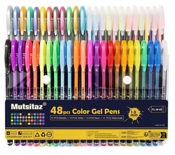 48 StüCk Gelstifte Gelschreiber Set Mehrfarbig-image