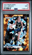 2024 PANINI PRIZM WNBA JACY SHELDON #4 ORANGE ICE PSA 9