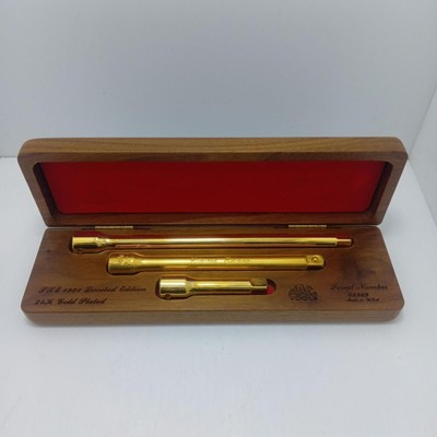 Mac Tools 1991 Limited Edition 24k Gold Plated 3 piece Extension Set