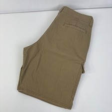 Wrangler Mens Relaxed Fit Cargo Shorts Khaki Tan Stretch Cotton 32x10 31x9.5 