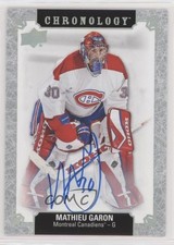 2018-19 Upper Deck Chronology Franchise History Mathieu Garon #FH-MO-MG Auto he7