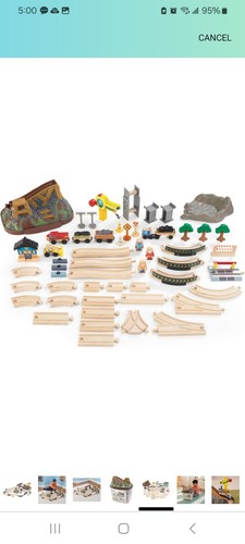 BRAND NEW SEALED KidKraft Bucket Top Mountain 61 Piece Magnetic Train Set - Picture 2 of 5